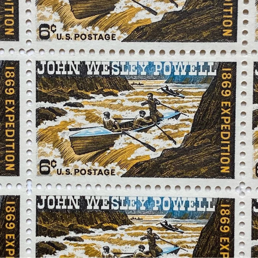 John Wesley Powell Mint Sheet 1969 Scott # 1374 Explorer Scientist Geologist Vtg